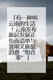 有一种叫云南的生活！云南发布旅居发展正负面清单与暑期文旅促消费“组合拳”