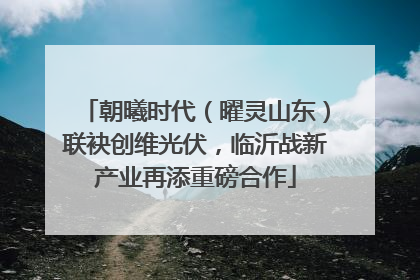 朝曦时代（曜灵山东）联袂创维光伏，临沂战新产业再添重磅合作