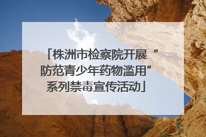 株洲市检察院开展“防范青少年药物滥用”系列禁毒宣传活动