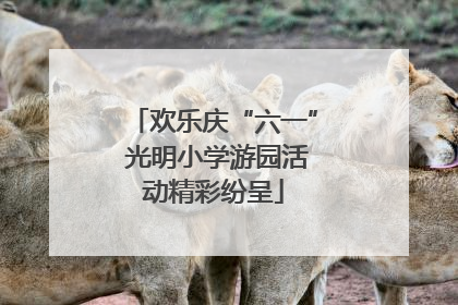 欢乐庆“六一” 光明小学游园活动精彩纷呈