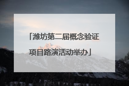 潍坊第二届概念验证项目路演活动举办