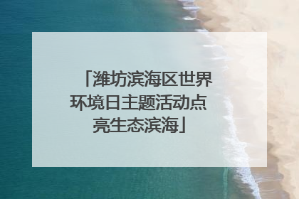 潍坊滨海区世界环境日主题活动点亮生态滨海