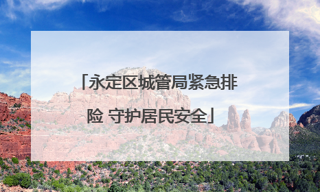 永定区城管局紧急排险 守护居民安全
