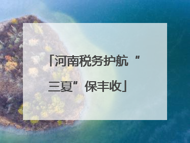 河南税务护航“三夏”保丰收