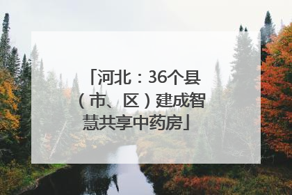 河北：36个县（市、区）建成智慧共享中药房
