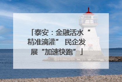 泰安：金融活水“精准滴灌” 民企发展“加速快跑”