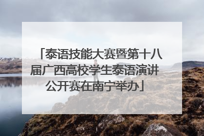 泰语技能大赛暨第十八届广西高校学生泰语演讲公开赛在南宁举办