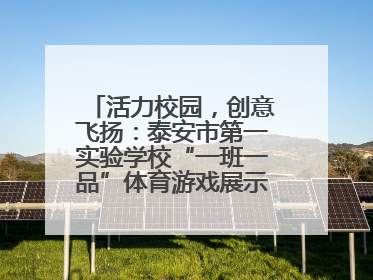 活力校园，创意飞扬：泰安市第一实验学校“一班一品”体育游戏展示精彩纷呈