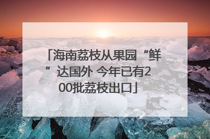 海南荔枝从果园“鲜”达国外 今年已有200批荔枝出口