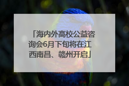 海内外高校公益咨询会6月下旬将在江西南昌、赣州开启