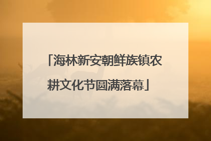海林新安朝鲜族镇农耕文化节圆满落幕