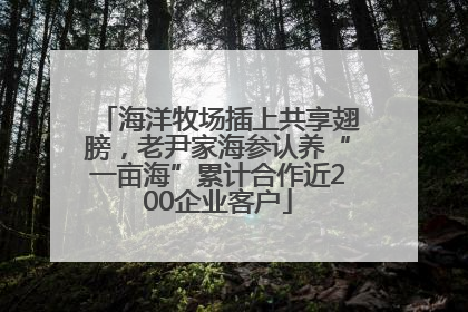 海洋牧场插上共享翅膀，老尹家海参认养“一亩海”累计合作近200企业客户