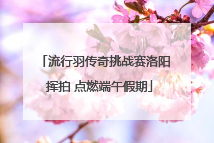 流行羽传奇挑战赛洛阳挥拍 点燃端午假期
