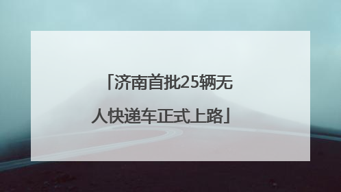 济南首批25辆无人快递车正式上路