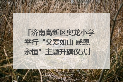 济南高新区奥龙小学举行“父爱如山 感恩永恒”主题升旗仪式