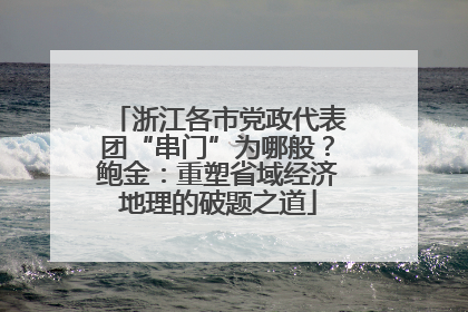 浙江各市党政代表团“串门”为哪般？鲍金：重塑省域经济地理的破题之道