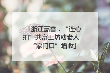 浙江嘉善：“连心扣”共富工坊助老人“家门口”增收