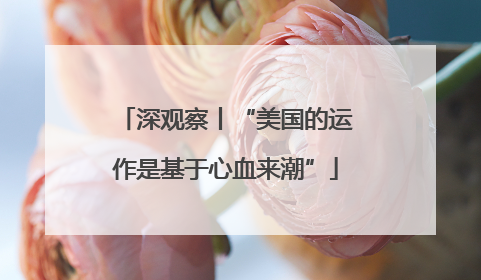 深观察丨“美国的运作是基于心血来潮”