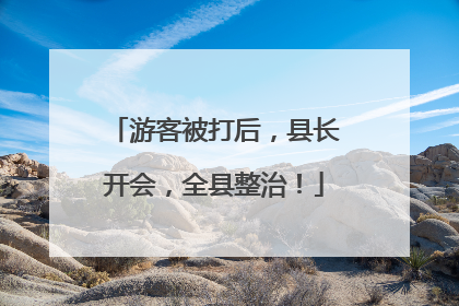 游客被打后，县长开会，全县整治！