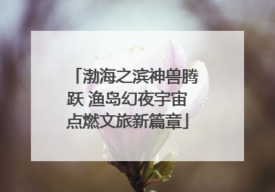 渤海之滨神兽腾跃 渔岛幻夜宇宙点燃文旅新篇章