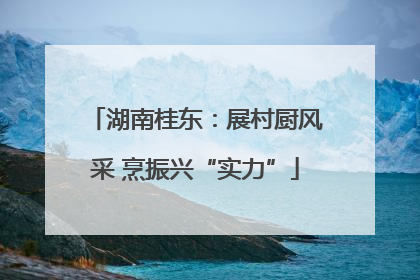 湖南桂东：展村厨风采 烹振兴“实力”