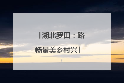 湖北罗田：路畅景美乡村兴