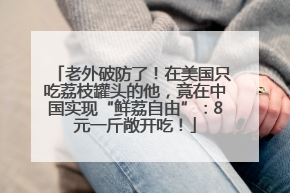 老外破防了！在美国只吃荔枝罐头的他，竟在中国实现“鲜荔自由”：8元一斤敞开吃！