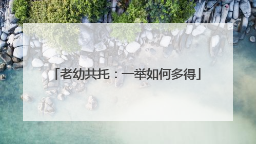 老幼共托：一举如何多得