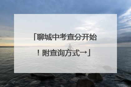聊城中考查分开始！附查询方式→