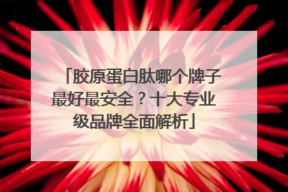 胶原蛋白肽哪个牌子最好最安全？十大专业级品牌全面解析