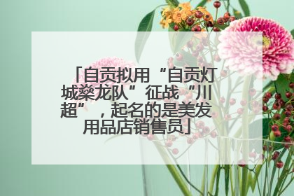 自贡拟用“自贡灯城燊龙队”征战“川超”，起名的是美发用品店销售员