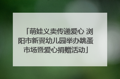 萌娃义卖传递爱心 浏阳市新翼幼儿园举办跳蚤市场暨爱心捐赠活动