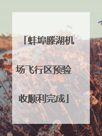 蚌埠滕湖机场飞行区预验收顺利完成