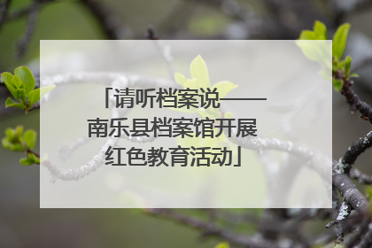请听档案说——南乐县档案馆开展红色教育活动