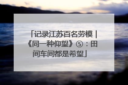 记录江苏百名劳模｜《同一种仰望》⑤：田间车间都是希望