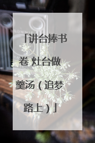 讲台捧书卷 灶台做羹汤（追梦路上）