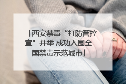 西安禁毒“打防管控宣”并举 成功入围全国禁毒示范城市