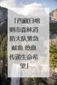 西藏日喀则市森林消防大队紧急献血 热血传递生命希望