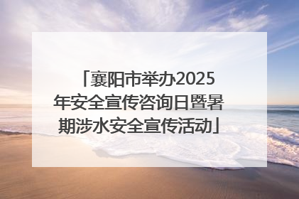 襄阳市举办2025年安全宣传咨询日暨暑期涉水安全宣传活动