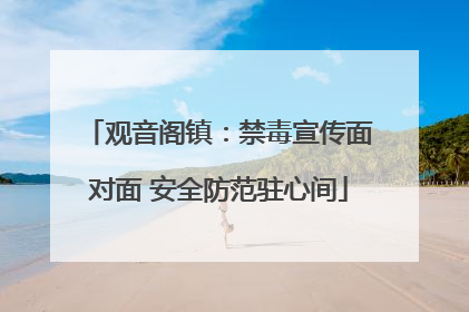 观音阁镇：禁毒宣传面对面 安全防范驻心间