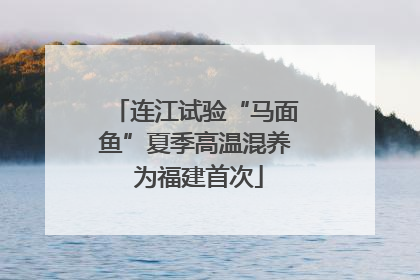 连江试验“马面鱼”夏季高温混养 为福建首次