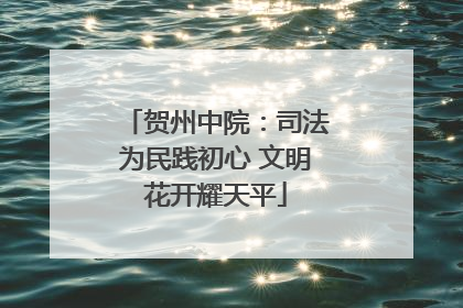 贺州中院：司法为民践初心 文明花开耀天平