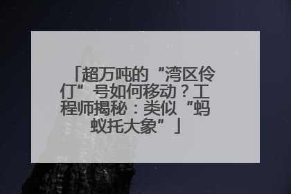 超万吨的“湾区伶仃”号如何移动？工程师揭秘：类似“蚂蚁托大象”