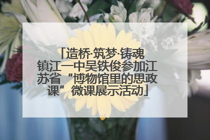 造桥·筑梦·铸魂 镇江一中吴铁俊参加江苏省“博物馆里的思政课”微课展示活动