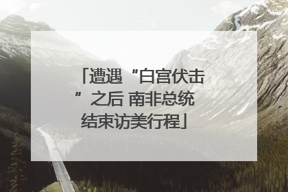 遭遇“白宫伏击”之后 南非总统结束访美行程
