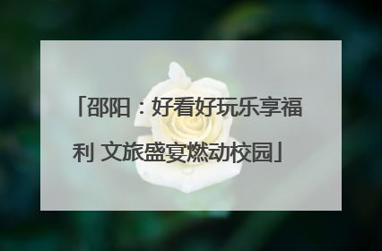 邵阳：好看好玩乐享福利 文旅盛宴燃动校园