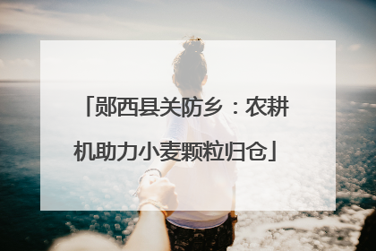 郧西县关防乡：农耕机助力小麦颗粒归仓