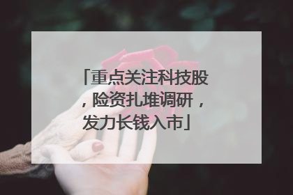 重点关注科技股，险资扎堆调研，发力长钱入市