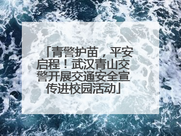 青警护苗，平安启程！武汉青山交警开展交通安全宣传进校园活动