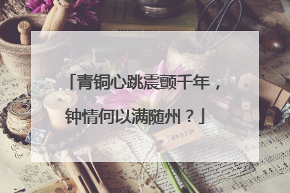 青铜心跳震颤千年，钟情何以满随州？